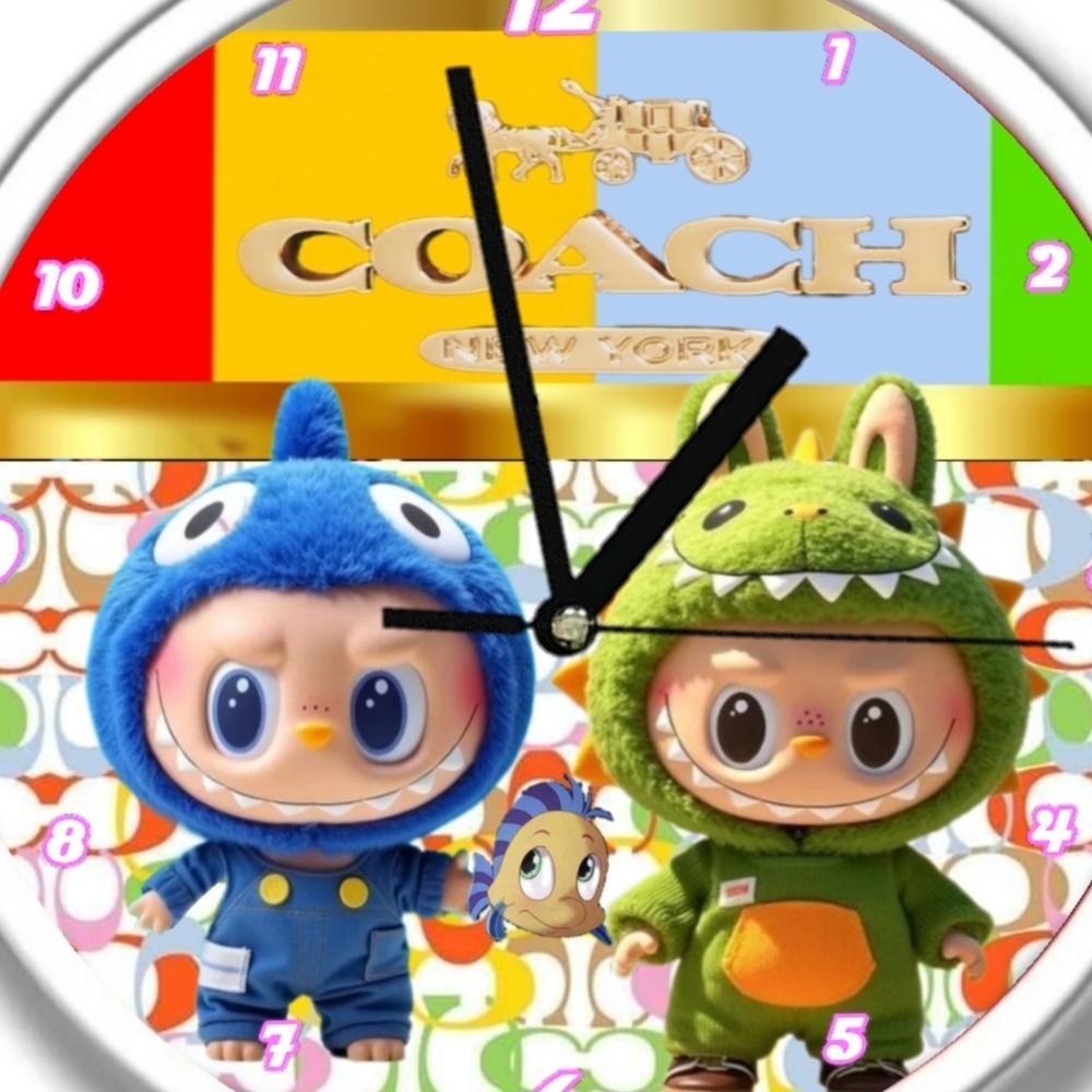 Coach Labubu Monster Clock